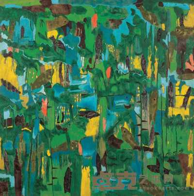 崔男 2005年作 水声 140×140cm